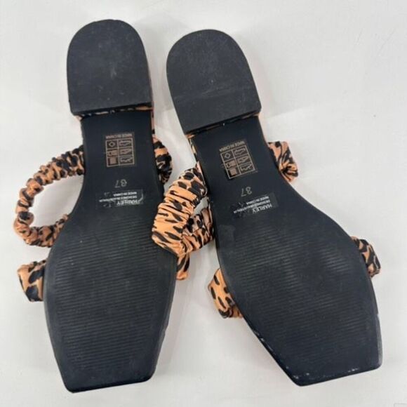 Senso Harley II Leopard Satin Slides size 7 Square Toe Animal Jungle Size 37 - Picture 4 of 10